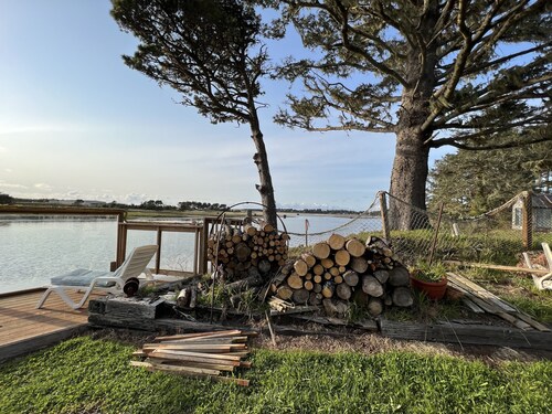 Larger River Front home with Views of the Estuary and peak views of the Ocean