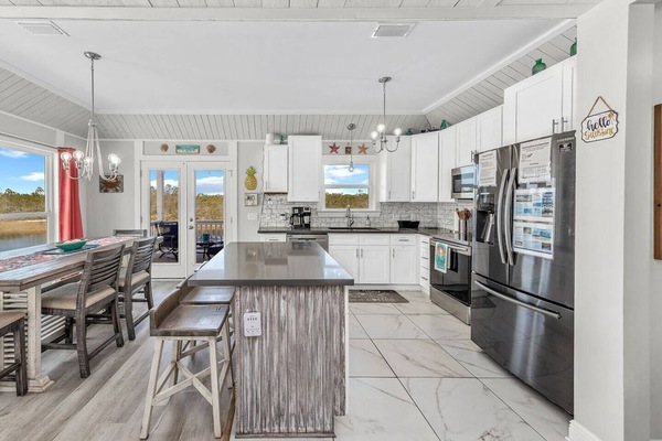 Custom Kitchen with a lake view!