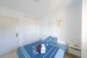 2 bedrooms, travel crib, WiFi, bed sheets