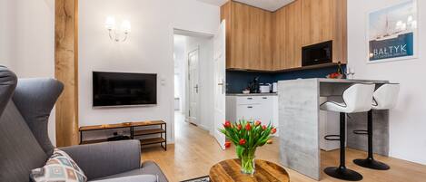 Deluxe-lejlighed | 1 soveværelse, individuelt design, individuel indretning