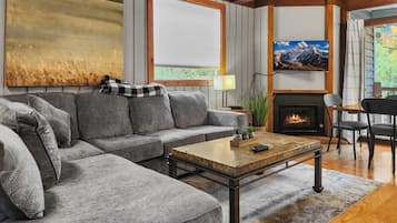TV, fireplace, offices
