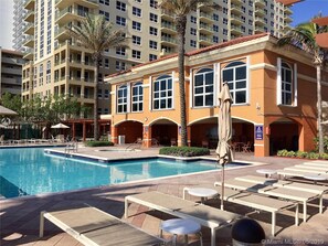 Outdoor pool, a heated pool
