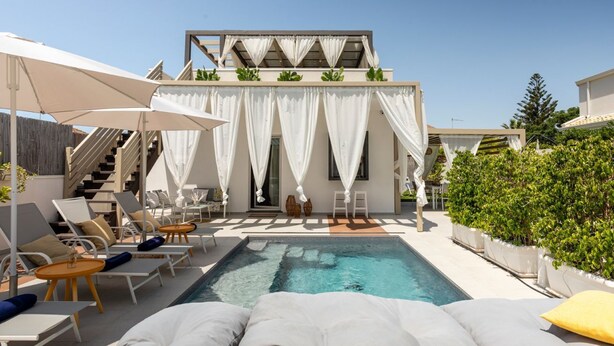 A heated pool