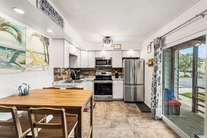 Fridge, microwave, coffee/tea maker