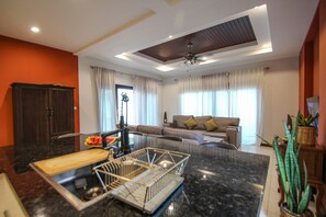 Villa | Private kitchen | Full-sized fridge, microwave, stovetop, toaster - Resona Pool Villa by Aonanta Group (Krabi)