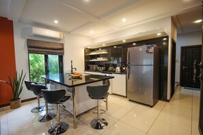 Villa | Private kitchen | Full-sized fridge, microwave, stovetop, toaster - Resona Pool Villa by Aonanta Group (Krabi)