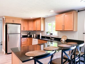 Fridge, microwave, oven, stovetop - Falmouth Heights renovated home, 1.5 mi to beach (Falmouth)