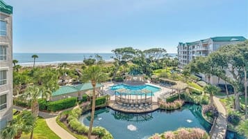 Piscine extérieure, piscine chauffée