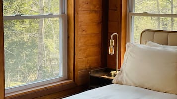 2 bedrooms, memory foam beds, desk, iron/ironing board