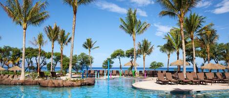 Outdoor pool, a heated pool
