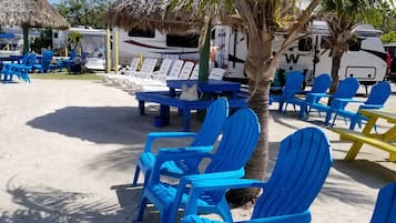 Private beach, sun-loungers