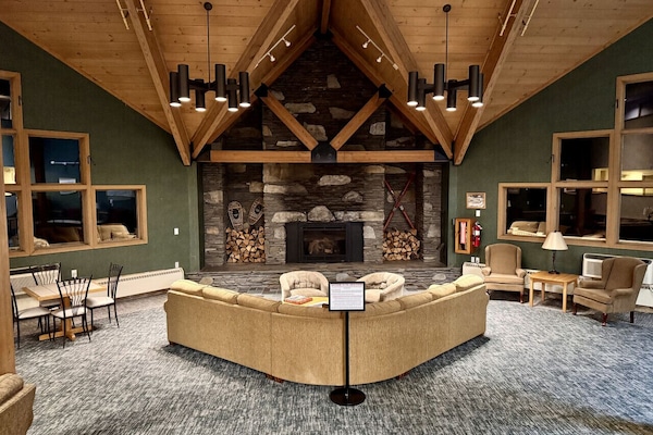 Relax by Fire in Lodge`s Great Room