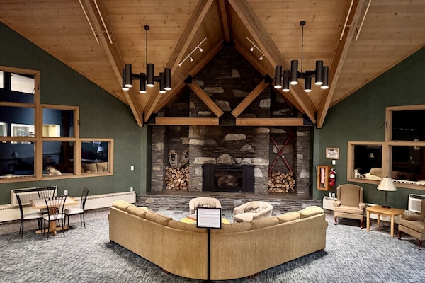 Relax and enjoy a cozy fire our Great room with gorgeous ambiance