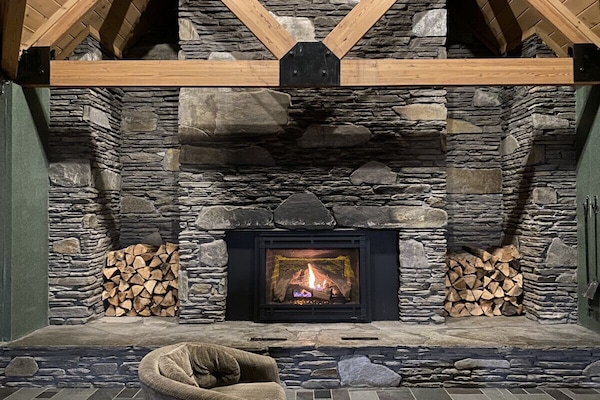 Our fireplace in our great room