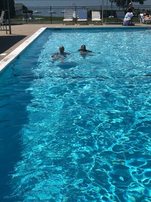 Outdoor pool, a heated pool