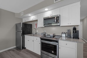 Fridge, microwave, oven, stovetop - Sandcastle Condominium Unit 331 (Port Aransas)