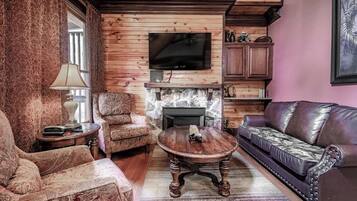 TV, fireplace, offices