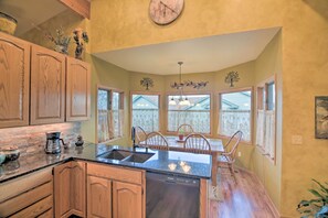 Fridge, microwave, stovetop, dishwasher - Charming Home w/ Yard ~ 12 Mi to Fort Collins (Loveland)