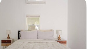 2 bedrooms, desk, iron/ironing board, WiFi (free)