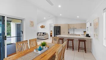 Wattlebird Cottages | Living area | Flat-screen TV, DVD player
