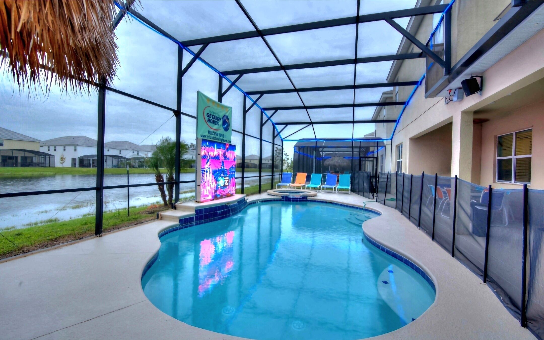 Outdoor pool, a heated pool