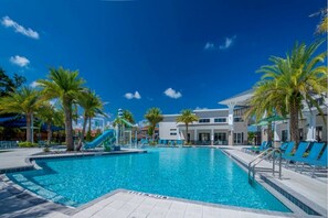 Outdoor pool, a heated pool