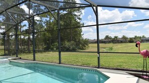 A heated pool