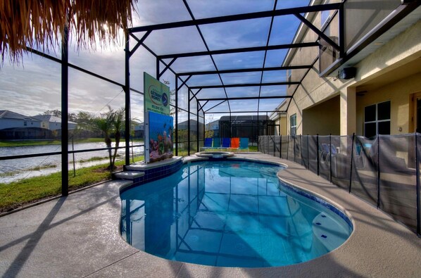 Outdoor pool, a heated pool