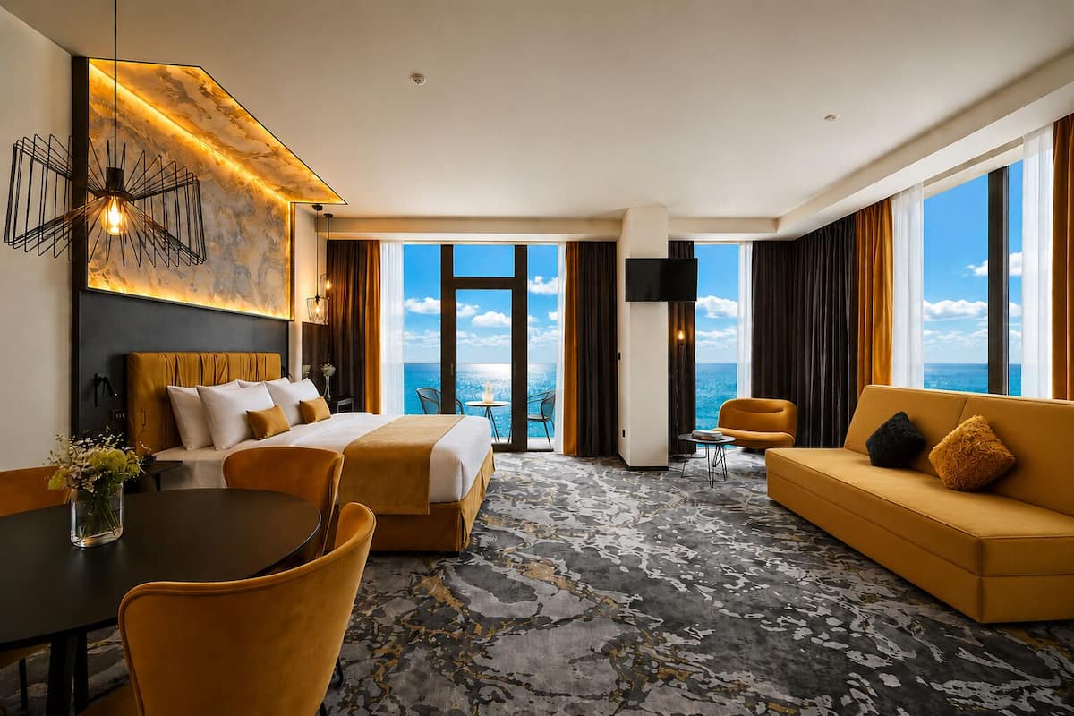 Family Room, Kitchenette, Sea View | Pillow-top beds, in-room safe, individually decorated