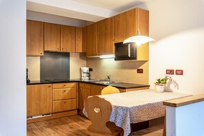 Kühlschrank, Mikrowelle, Herdplatte, Geschirrspüler