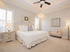 4 bedrooms, iron/ironing board, bed sheets