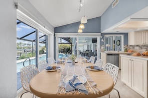 Dining - Heated Salt Water Pool, Baby Gear - Villa Sunshine & Serenity - Roelens Vacations (Cape Coral)