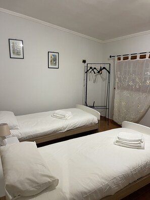 2 bedrooms, in-room safe, iron/ironing board, travel cot
