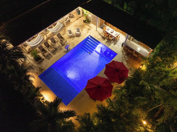 Outdoor pool, a heated pool
