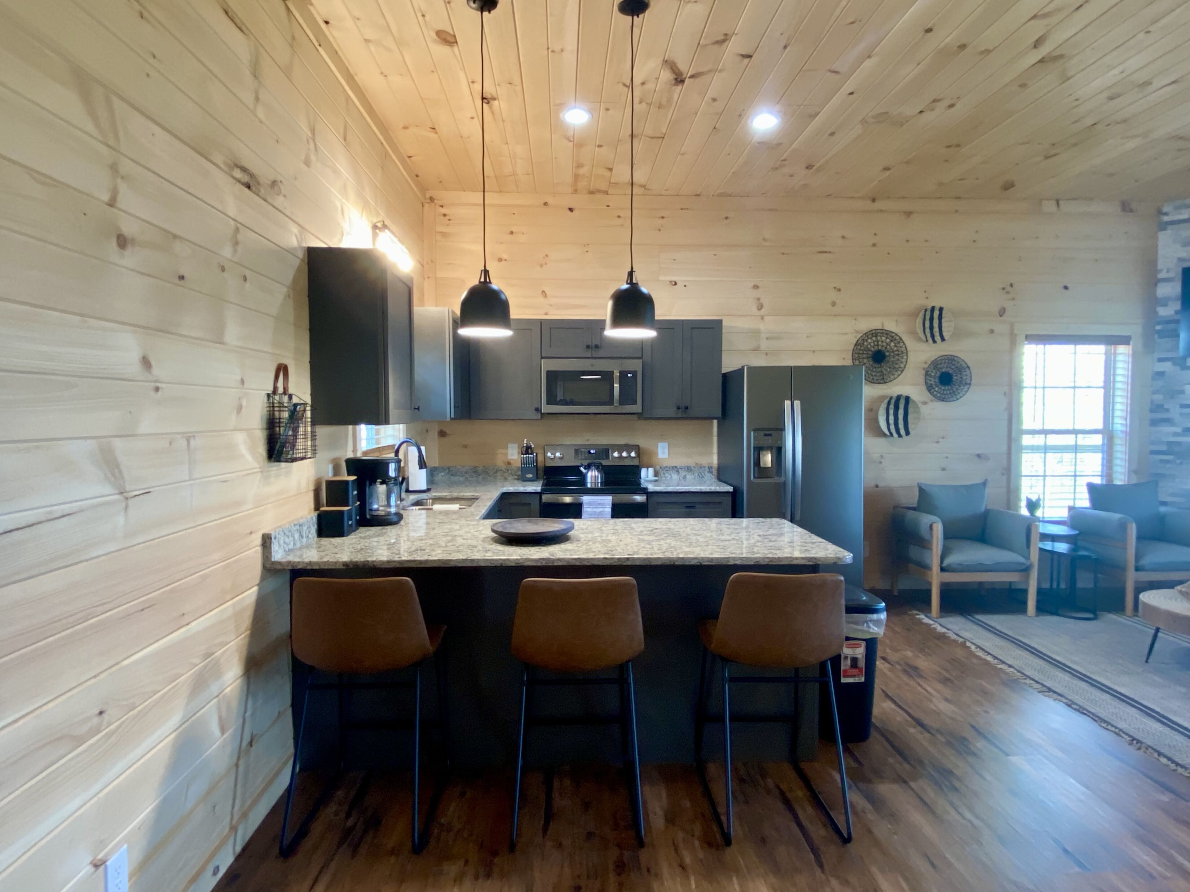 Kjøleskap, mikrobølgeovn, ovn og kokeplater