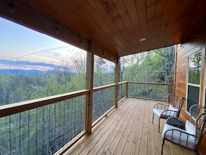 Terrace/patio - Panoramic Views! Hot tub, Couples Getaway! (Sevierville)