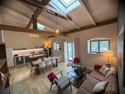 Wohnung Akelei mit Sauna, Minipool und Garten, Wohnung Akelei im OG