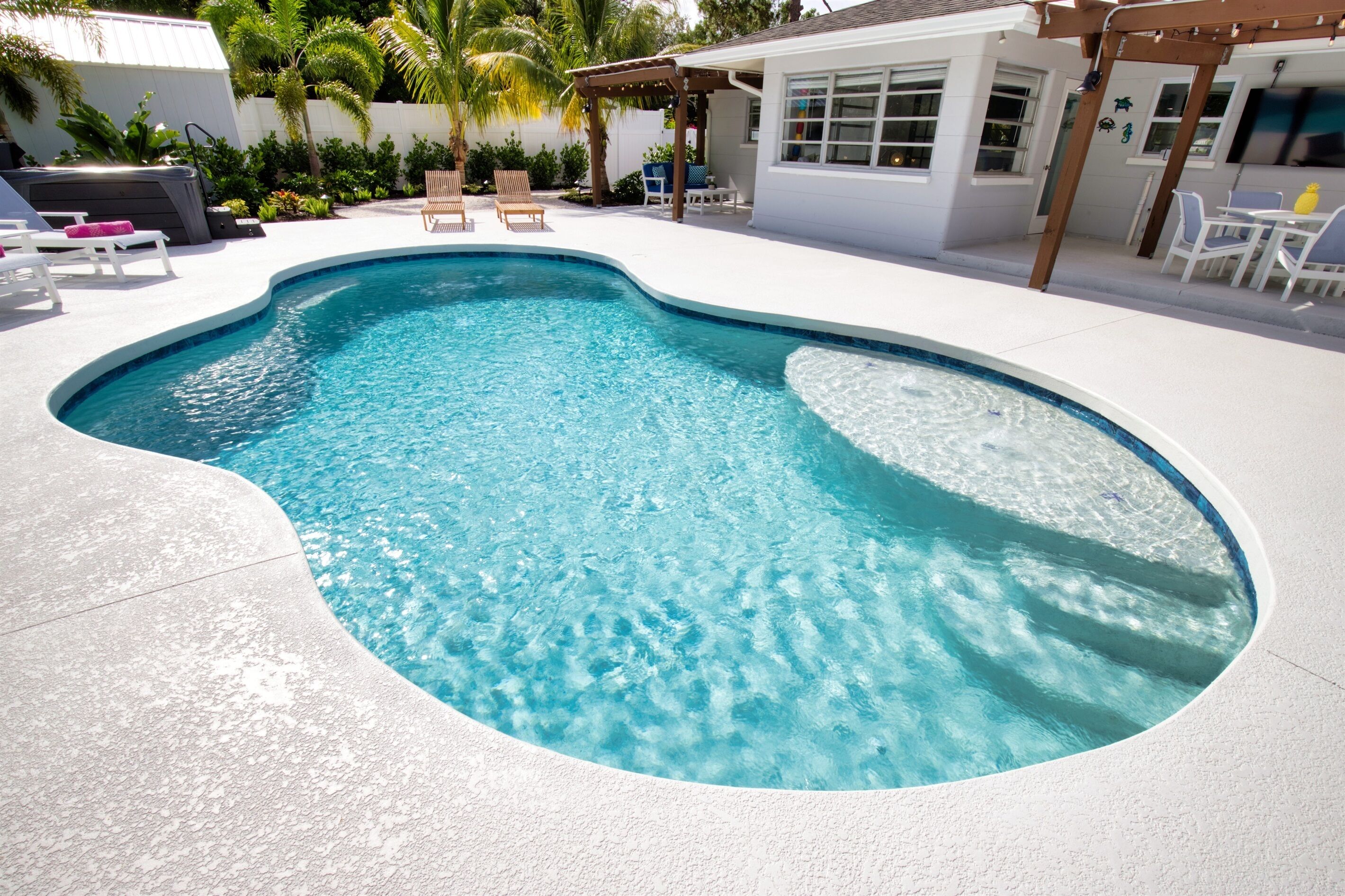 A heated pool
