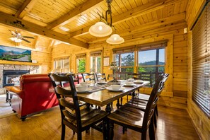 Dining - Secluded 4-King Cabin Retreat - Fire Pit, Games, Central Location, Scenic Views (Sevierville)