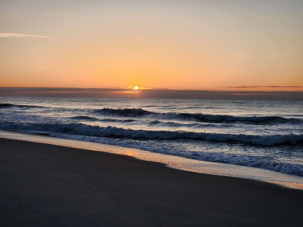Playa en los alrededores y camastros