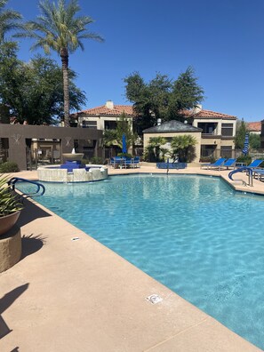 Outdoor pool, a heated pool