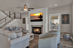 智能电视、壁炉、乒乓球