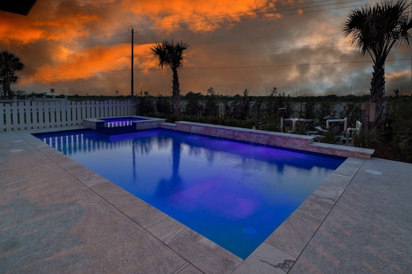 Dive into luxury at our brand new private swimming pool and hot tub.