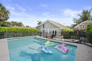 A heated pool
