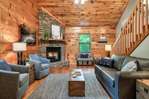 Smart TV, fireplace, video games