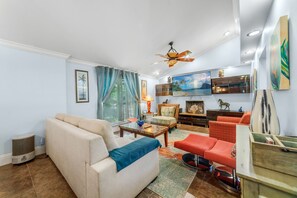 TV, books, video library