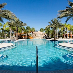 Outdoor pool, a heated pool