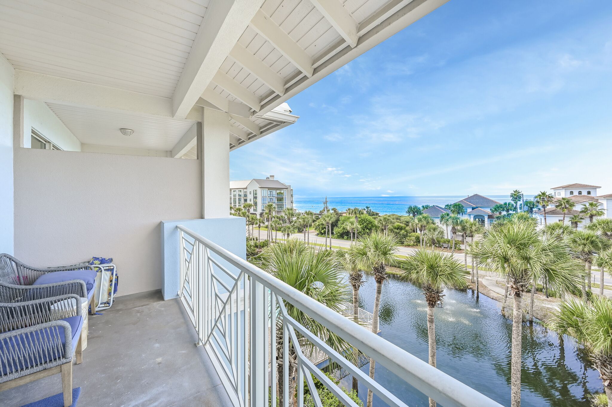30A Gulf Place. Top floor, corner unit.  Steps to the beach
