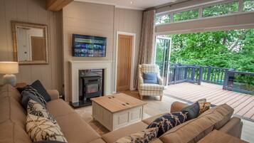 Smart TV, fireplace, video games