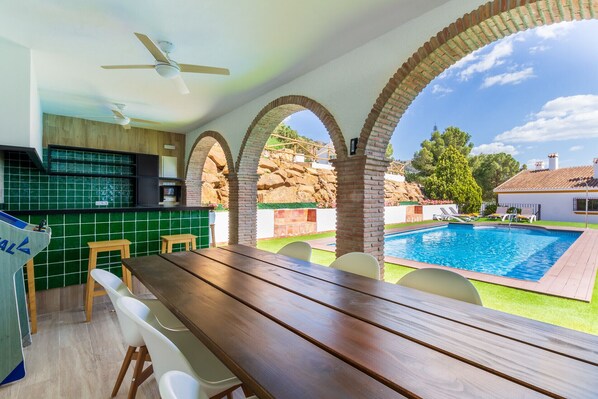 A heated pool